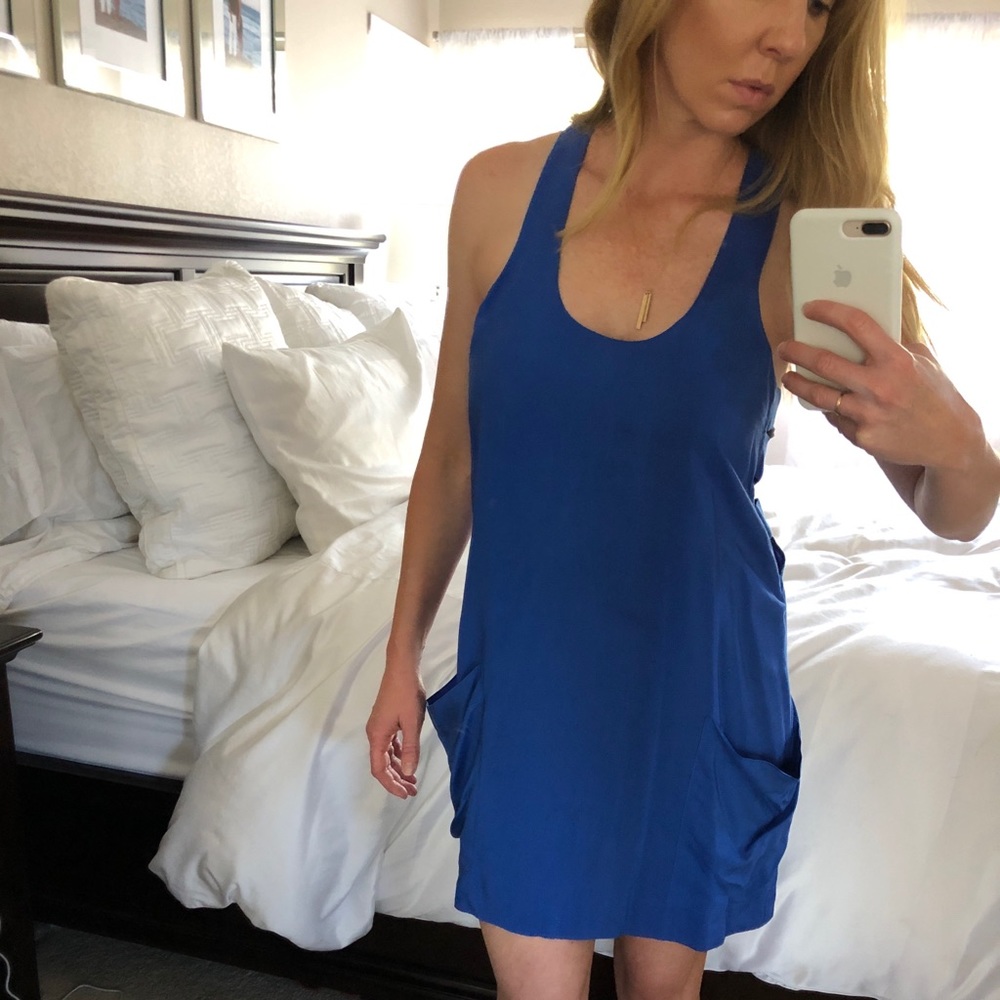 mason sleeveless racerback side cut out dress